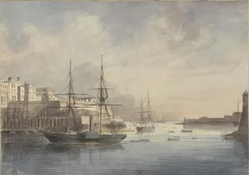 Vista en Malta, ca. 1849