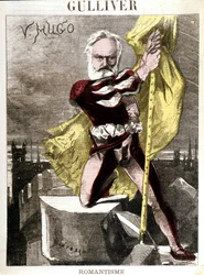 Caricatura de Victor Hugo por Georges Montbard (1841-1905). "Gulliver - Romanticismo"