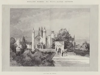 Hogares ingleses, Alton Towers, vista desde la terraza