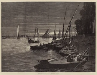 Bocetos en El Cairo, el Puerto de Boulak