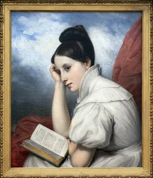 La Reader, Pintura al óleo sobre lienzo de Charles von Steuben (1788-1856), Fotografía, KIM Youngtae, Nantes, Musee des Beaux Arts de Nantes.
