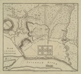 Plano del sitio de Savannah, 1796