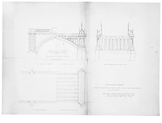 Diseño y elevación para el Puente de Westminster