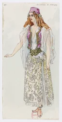 Holmès - La Montaña Negra - diseños de vestuario de Charles Bianchini - 13. Orientale de Sinope