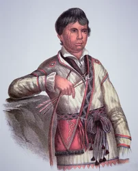 Mistippee, hijo de Yoholo-Micco, jefe del pueblo Creek, de una pintura de 1826