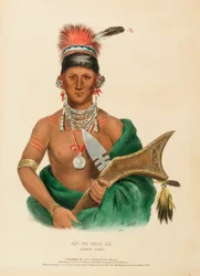 AP-PA-NOO-SE. SAUKIE CHIEF, de Historia de las Tribus Indias de Norteamérica