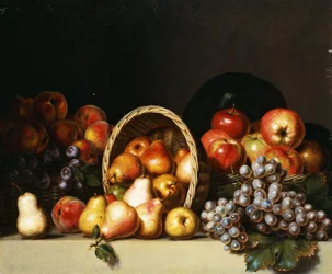 Manzanas, peras, ciruelas y uvas