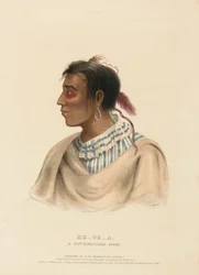 ME-TE-A, JEFE POTTAWATOMIE, de Historia de las Tribus Indias de Norteamérica