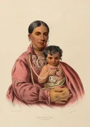 MO-HON-GO. MUJER OSAGE., de Historia de las Tribus Indias de Norteamérica