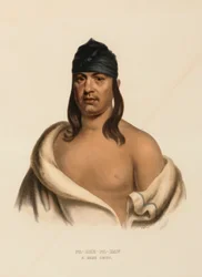 PA-SHE-PA-HAW. A SAUK CHIEF., de Historia de las Tribus Indias de Norteamérica