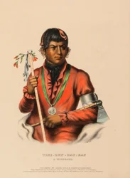 TSHI-ZUN-HAU-KAU. A WINNEBAGO., de Historia de las Tribus Indias de Norteamérica