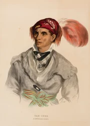 Tah-Chee (holandés), un jefe cherokee, de Historia de las tribus indias de Norteamérica