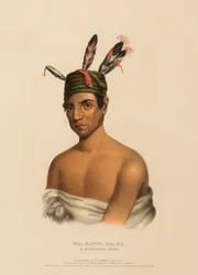 WA-KAWN-HA-KA, UN JEFE WINNEBAGO, de Historia de las Tribus Indias de Norteamérica