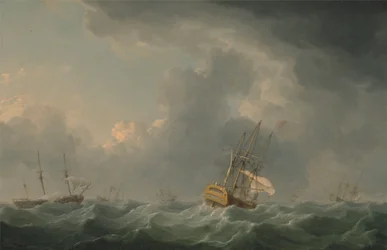 Barcos ingleses ante el vendaval