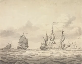 Dos fragatas ante el viento