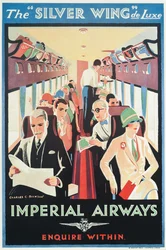 Cartel publicitario de Imperial Airways (litografía en color)