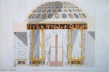 Diseño para el gabinete de jaspe en el Pabellón de Ágata en Tsarskoye Selo, 1780s