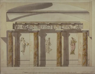 Diseño para el Gran Gabinete en el Palacio de Pavlovsk, principios de la década de 1780