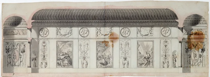 Diseño interior del Palacio de Catalina, Tsarskoye Selo, Rusia, 1780s