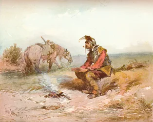 Boceto de Langham: El Bivouac, c1885