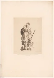 Diana na de jacht Fragmento de la Decoración sobre Espejos del Baño de S.M. La Emperatriz en el Palacio del Elíseo (título sobre objeto) Grabados modernos: originales e inéditos (título de la serie)