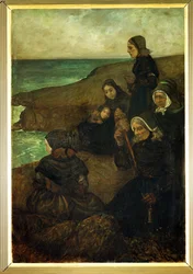 País del mar - tríptico, panel derecho (pintura sobre lienzo)