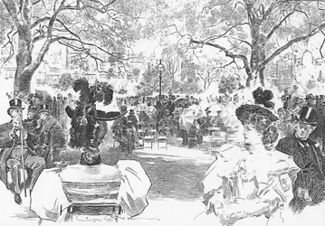 Tarde de domingo cerca de Stanhope Gate, c.1897