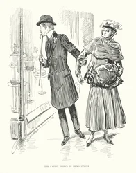 Lo último en moda masculina (litografía)