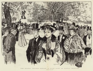 La temporada, desfile en la iglesia en Hyde Park el domingo por la mañana