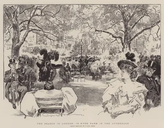 La temporada en Londres, en Hyde Park por la tarde