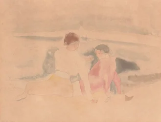 Sin título (Dos mujeres y barcos)