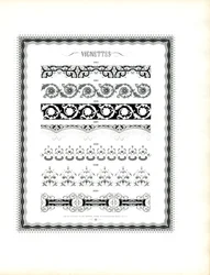 Cenefas decorativas continuas de estilo clásico (imprimir)