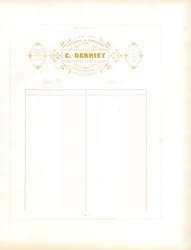 Membrete dorado de la Maison C. Derriey (impresión)