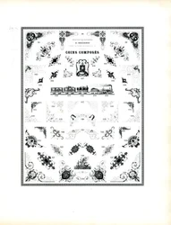 Esquinas de marco ilustradas con motivos figurativos (impresión)
