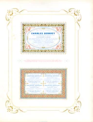 Magníficos ejemplares certificados con impresión multicolor (impresión)