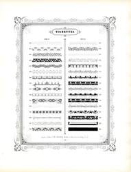 Bordes y viñetas ornamentales, Cuerpo 20 (Continuación) (impresión)