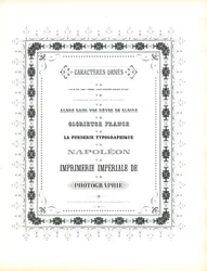 Tipos de letra ornamentales con marco decorativo (impresión)