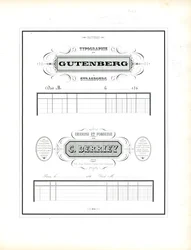 Membretes representativos para tipografía y fundición tipográfica (impresión)