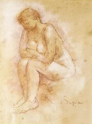 Desnudo sentado; Nue Assise