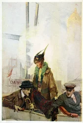 The Home-Coming of Bibbs, de The Turmoil, pub. 1915 (litografía en color)