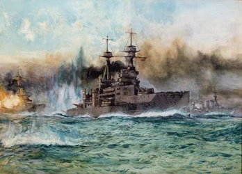 H.M.S Vanguard en la Batalla de Jutlandia, 1924