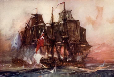 El Duelo de la Saucy Arethusa con la Belle Poule Francesa, Junio, 1778