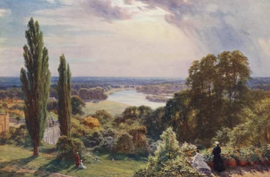 El Támesis desde Richmond Hill (litografía en color)