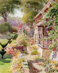Jardín de Kings Manor en East Hendred, Oxon