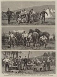 Campamento de la Artillería Real y la Artillería Real a Caballo en el Nuevo Bosque, Hay, Breconshire