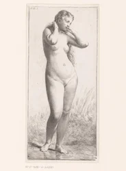 Mujer desnuda de pie
