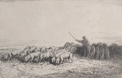 Una manada de cerdos, 1850