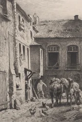 Un patio de París en 1865