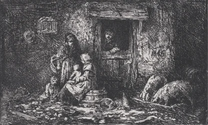 Puerta a la granja, ca. 1850