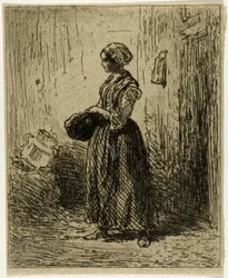 Mujer campesina de pie